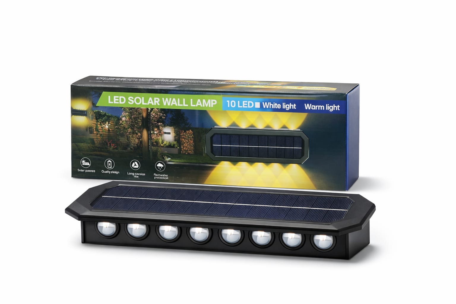 Solare LED-Wandleuchte im klassischen Laternen-Design mit Bewegungsmelder